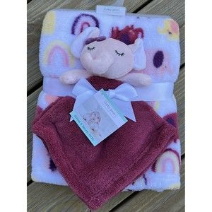 Baby Gear Elephant Rainbow Baby Security Lovey & Blanket Plush Fleece Set New